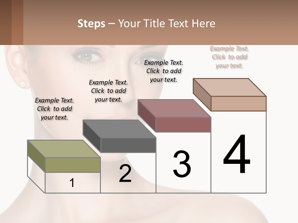 A Woman With A Brown Background And A White Background PowerPoint Template