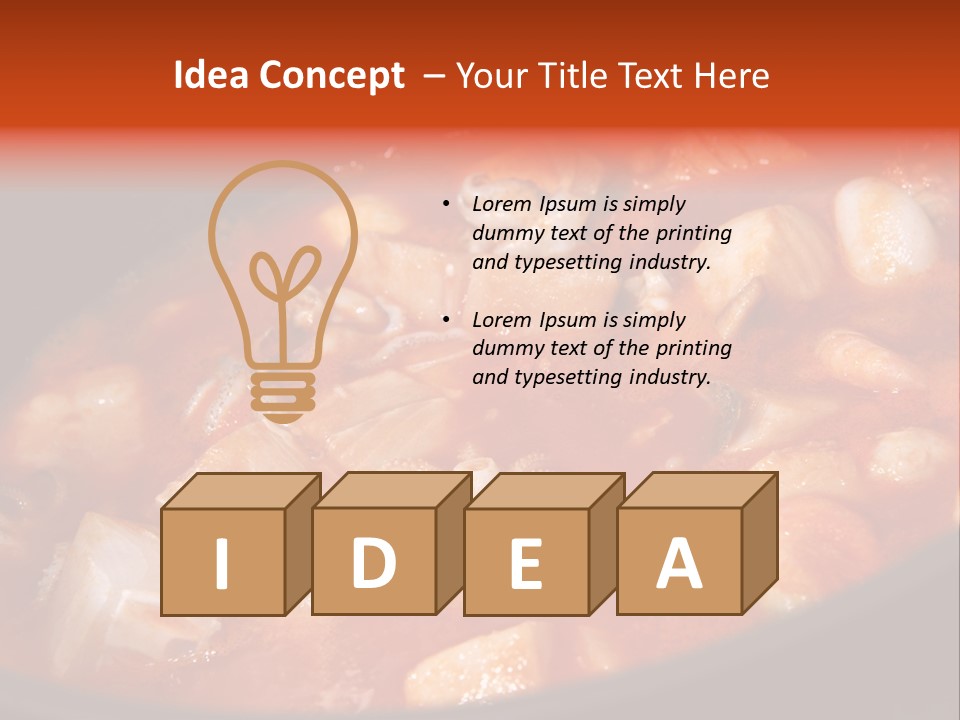 A Stew Of Food Is Being Cooked In A Pot PowerPoint Template