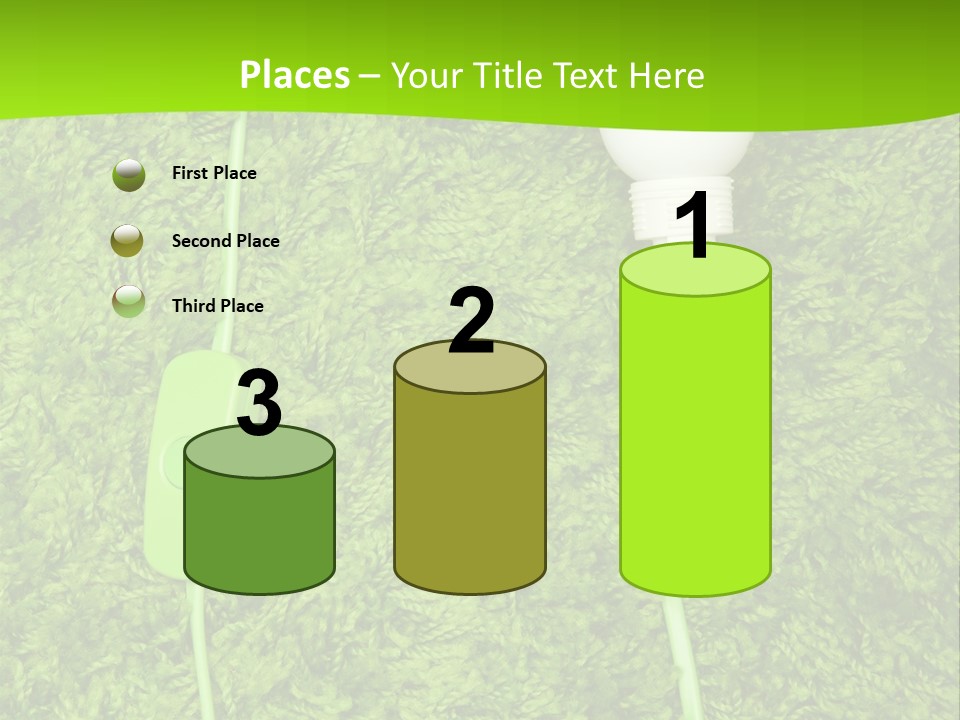 A Light Bulb On The Grass Powerpoint Template PowerPoint Template