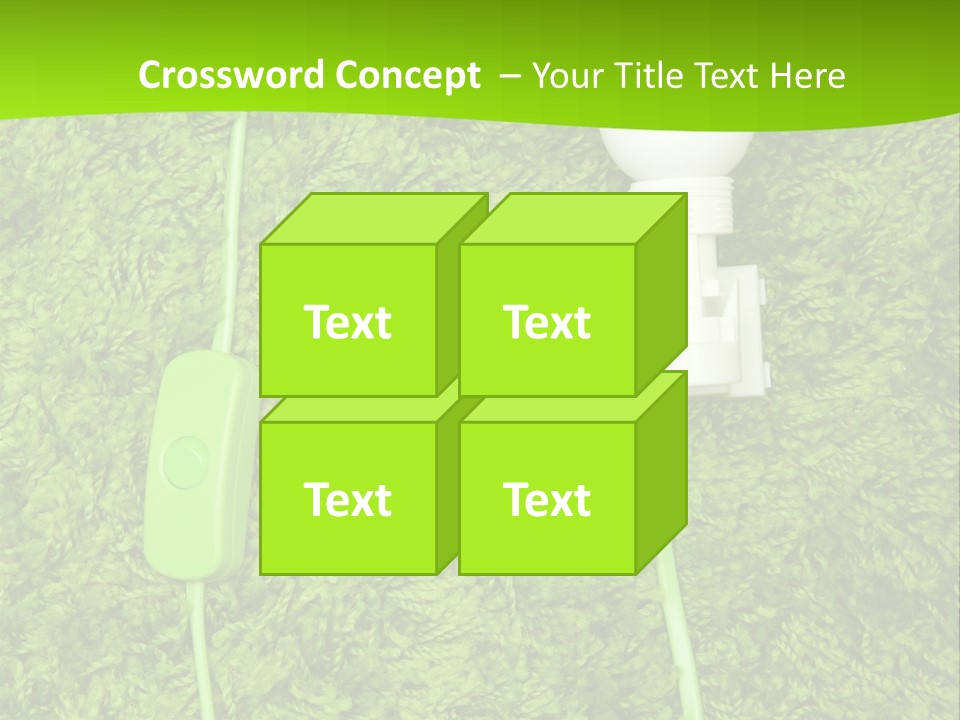 A Light Bulb On The Grass Powerpoint Template PowerPoint Template