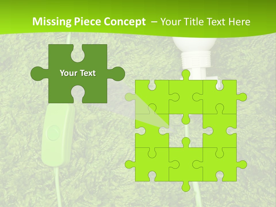 A Light Bulb On The Grass Powerpoint Template PowerPoint Template