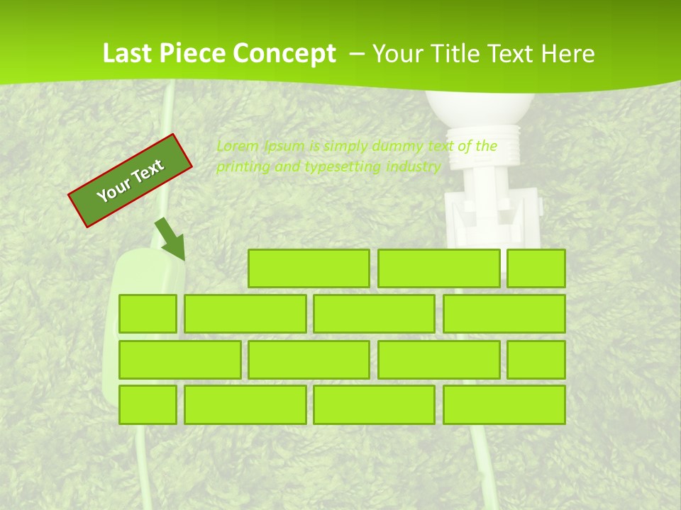 A Light Bulb On The Grass Powerpoint Template PowerPoint Template