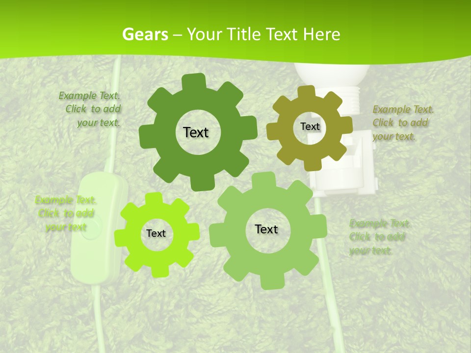 A Light Bulb On The Grass Powerpoint Template PowerPoint Template