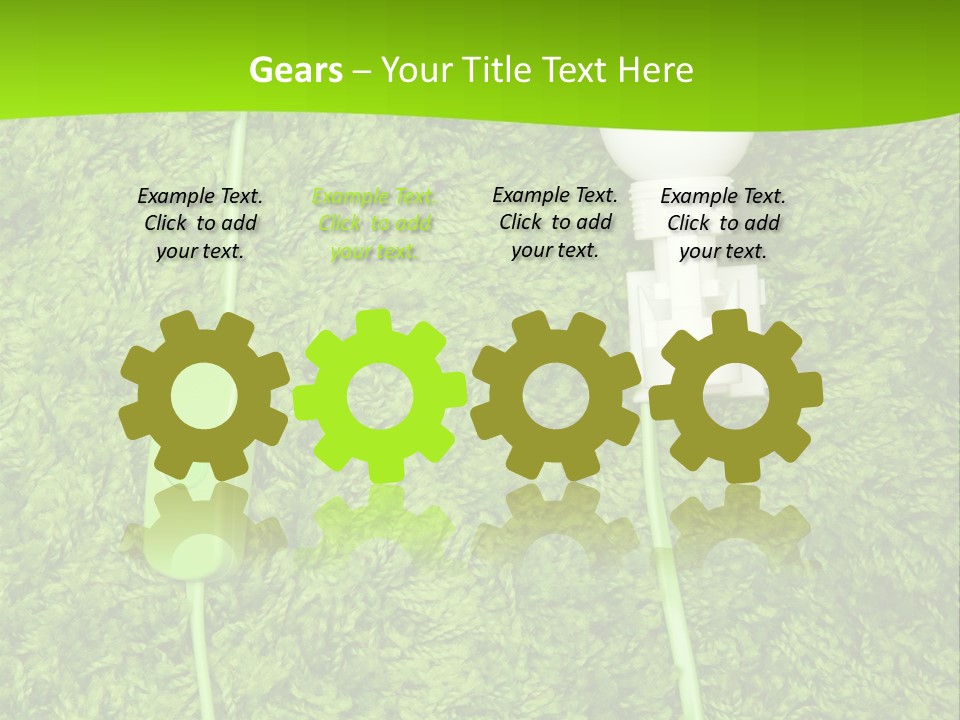 A Light Bulb On The Grass Powerpoint Template PowerPoint Template