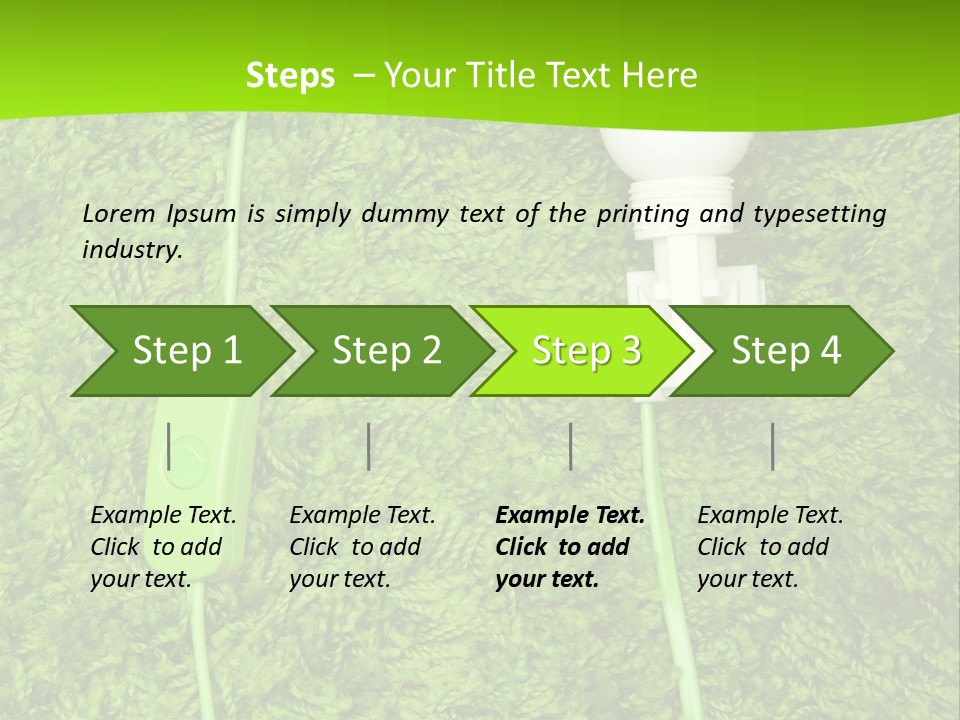 A Light Bulb On The Grass Powerpoint Template PowerPoint Template