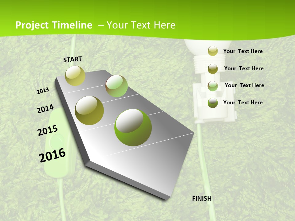 A Light Bulb On The Grass Powerpoint Template PowerPoint Template