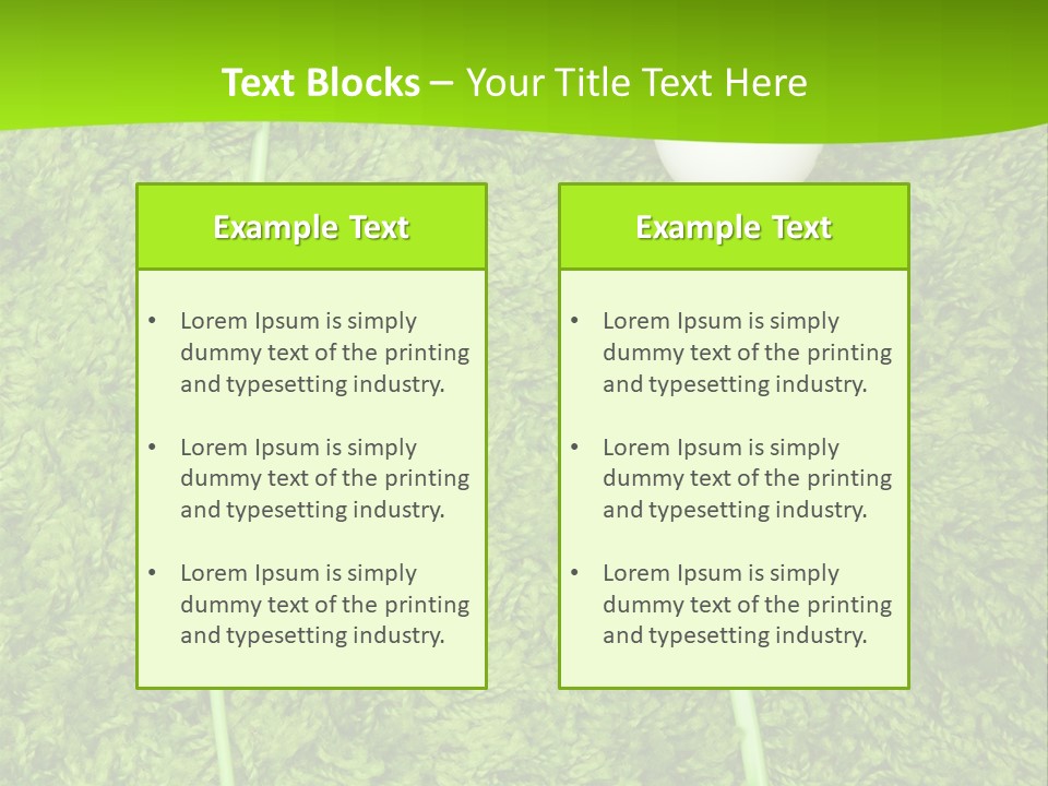 A Light Bulb On The Grass Powerpoint Template PowerPoint Template