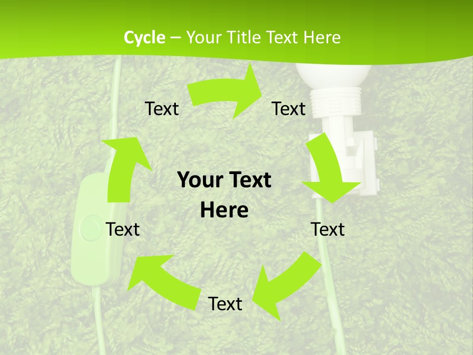 A Light Bulb On The Grass Powerpoint Template PowerPoint Template