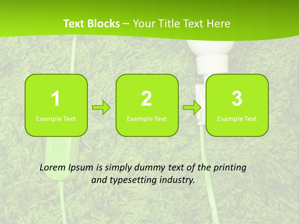 A Light Bulb On The Grass Powerpoint Template PowerPoint Template