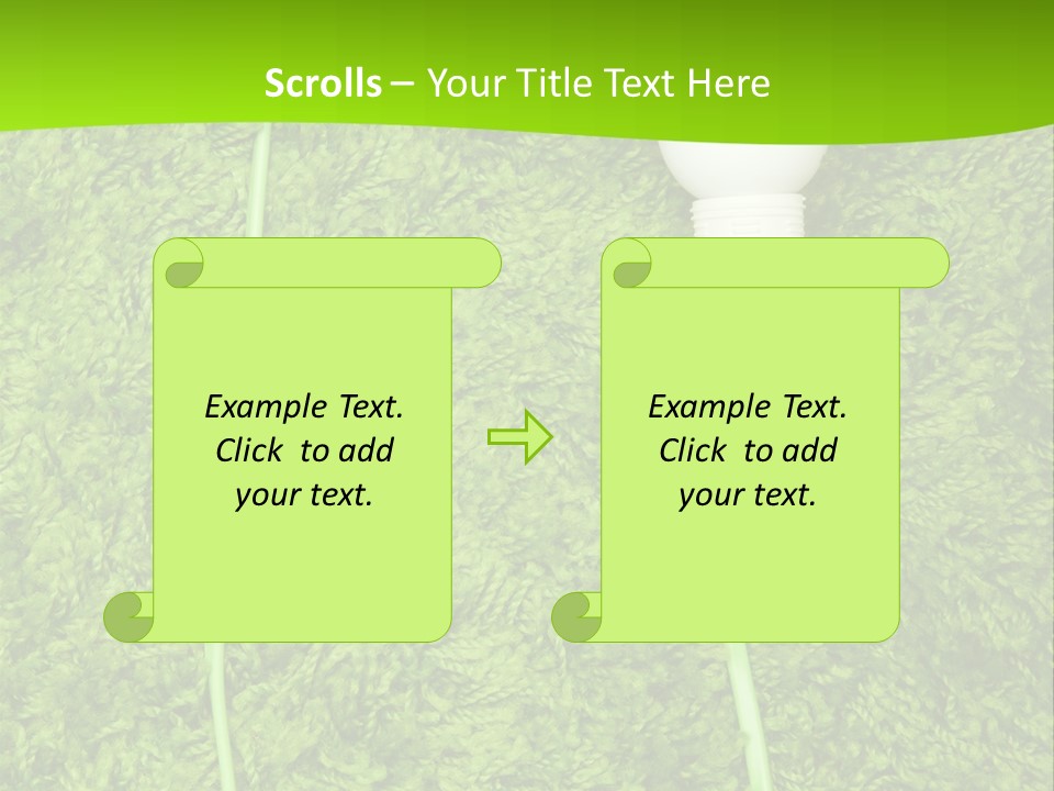 A Light Bulb On The Grass Powerpoint Template PowerPoint Template