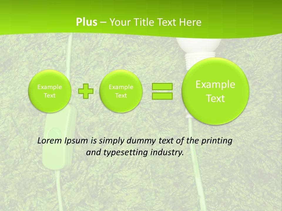 A Light Bulb On The Grass Powerpoint Template PowerPoint Template