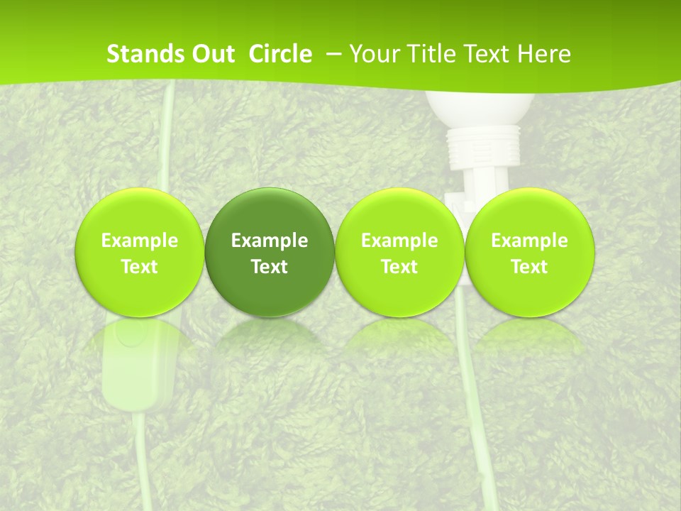 A Light Bulb On The Grass Powerpoint Template PowerPoint Template
