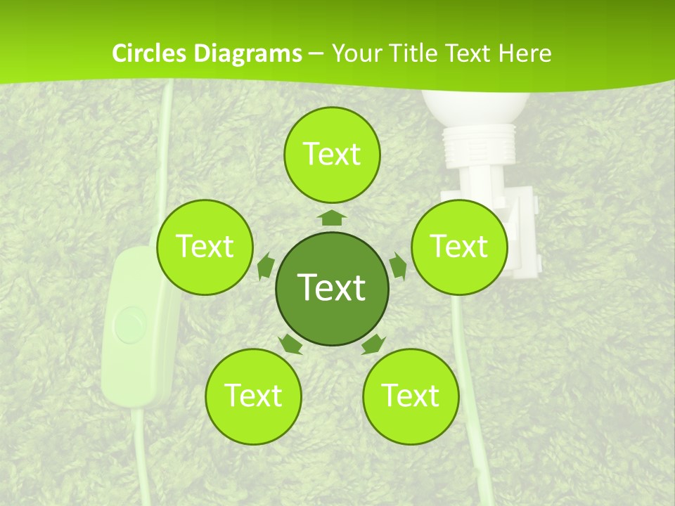 A Light Bulb On The Grass Powerpoint Template PowerPoint Template