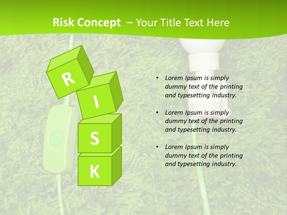 A Light Bulb On The Grass Powerpoint Template PowerPoint Template