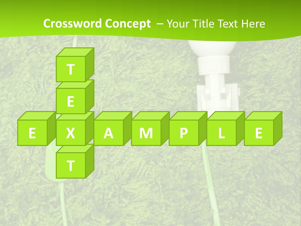 A Light Bulb On The Grass Powerpoint Template PowerPoint Template