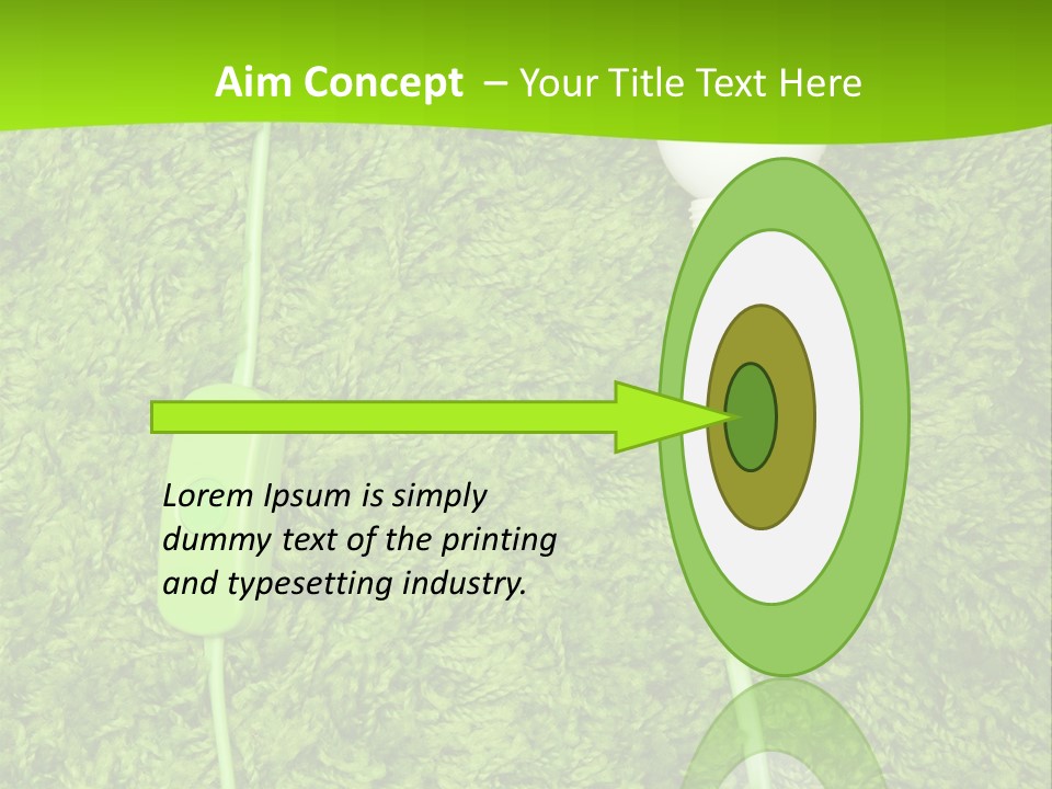 A Light Bulb On The Grass Powerpoint Template PowerPoint Template