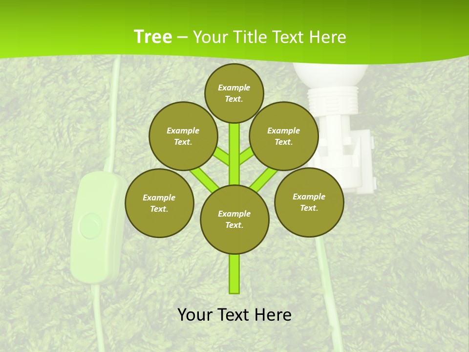 A Light Bulb On The Grass Powerpoint Template PowerPoint Template