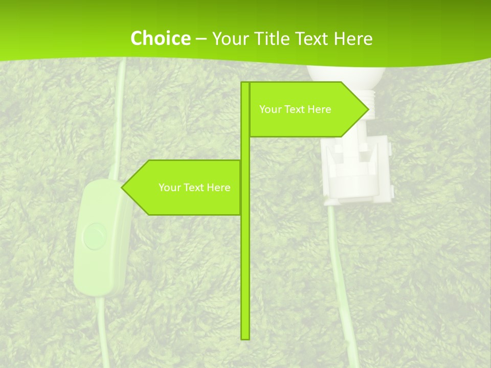 A Light Bulb On The Grass Powerpoint Template PowerPoint Template
