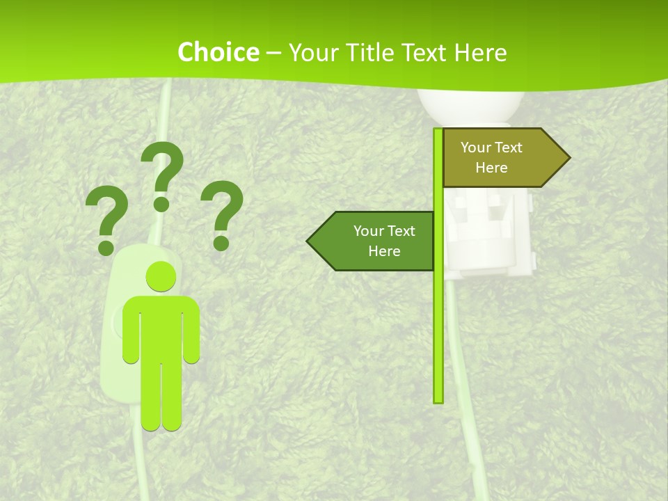A Light Bulb On The Grass Powerpoint Template PowerPoint Template