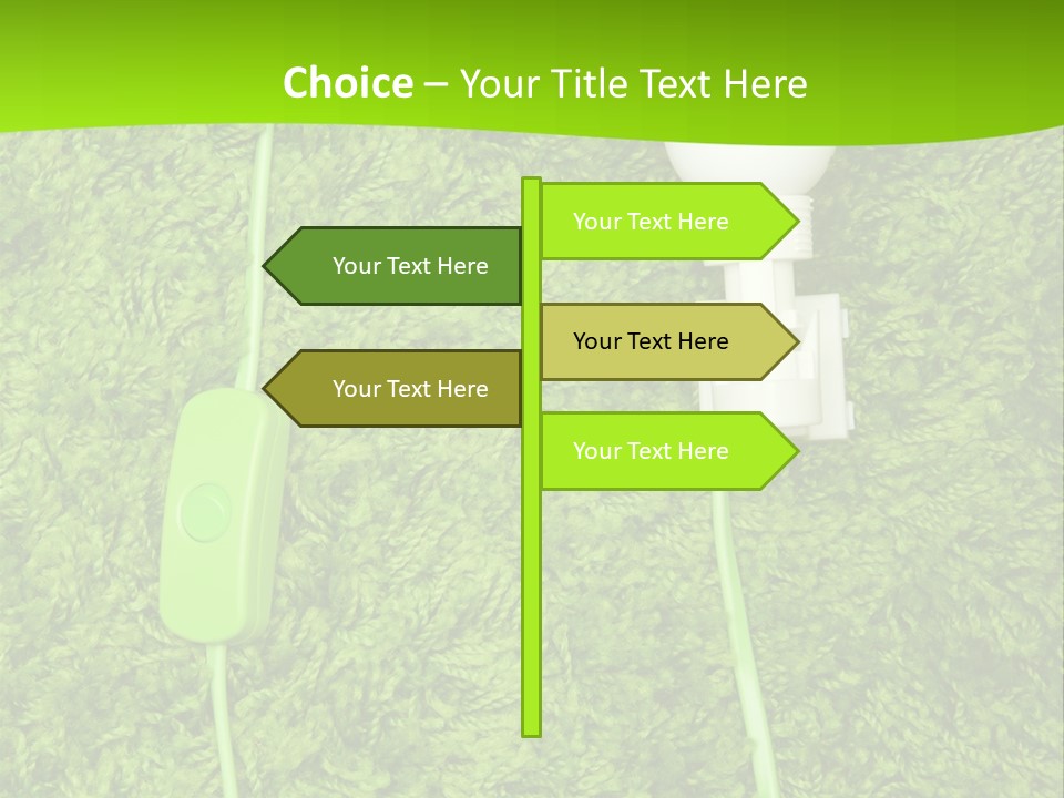 A Light Bulb On The Grass Powerpoint Template PowerPoint Template