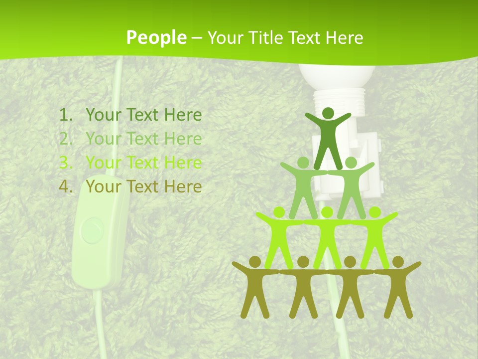 A Light Bulb On The Grass Powerpoint Template PowerPoint Template