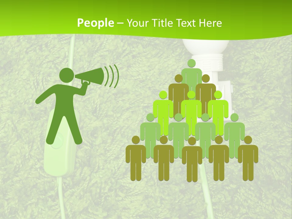 A Light Bulb On The Grass Powerpoint Template PowerPoint Template