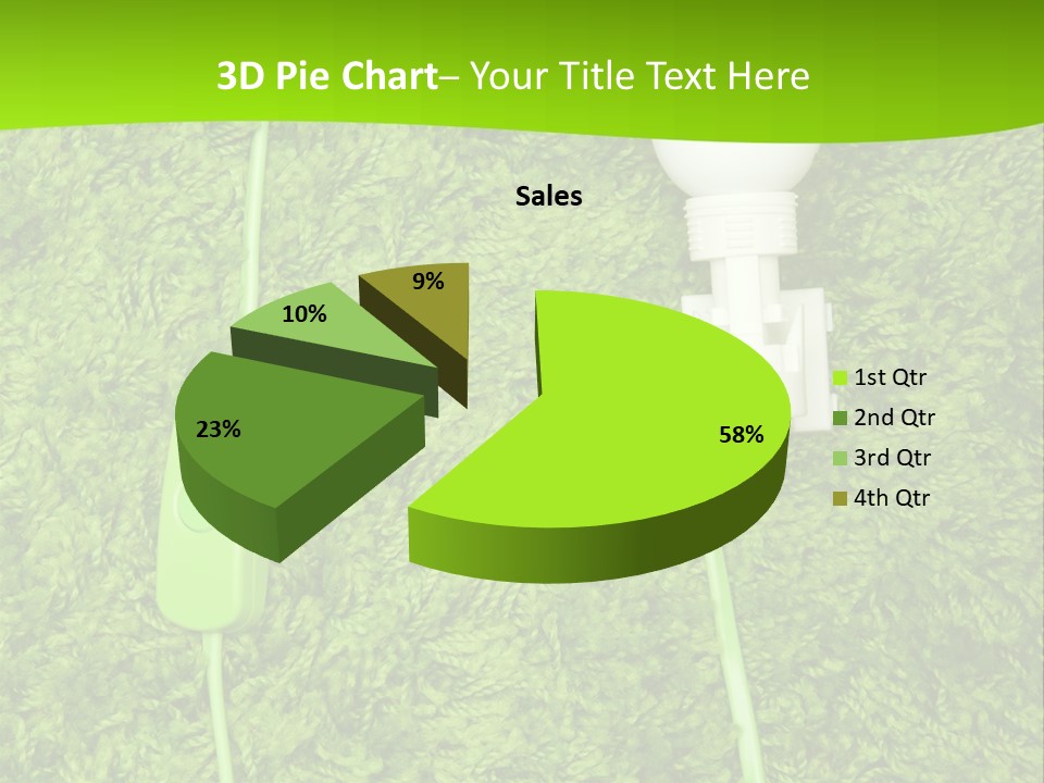 A Light Bulb On The Grass Powerpoint Template PowerPoint Template