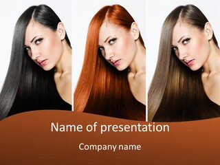 A Beautiful Woman With Long Hair Powerpoint Presentation PowerPoint Template