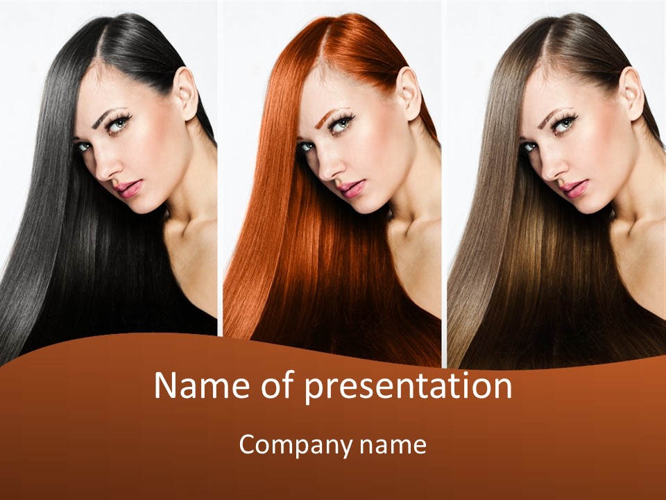 A Beautiful Woman With Long Hair Powerpoint Presentation PowerPoint Template