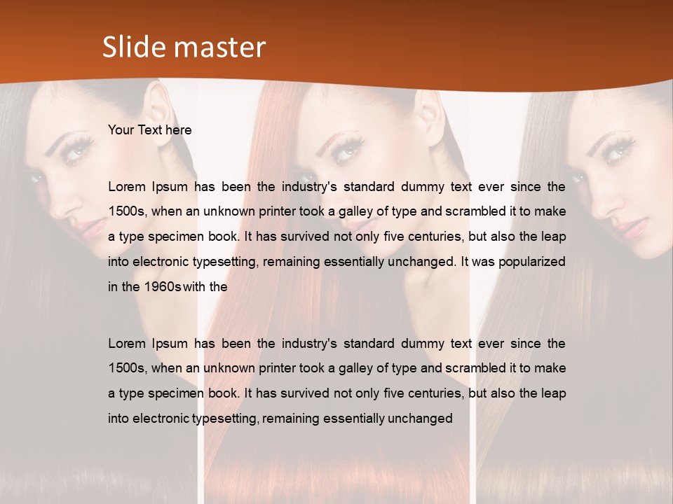 A Beautiful Woman With Long Hair Powerpoint Presentation PowerPoint Template