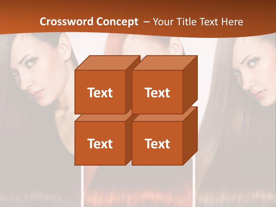 A Beautiful Woman With Long Hair Powerpoint Presentation PowerPoint Template