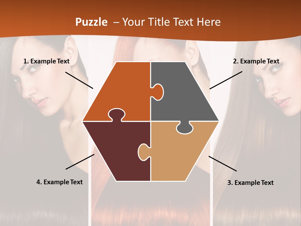 A Beautiful Woman With Long Hair Powerpoint Presentation PowerPoint Template