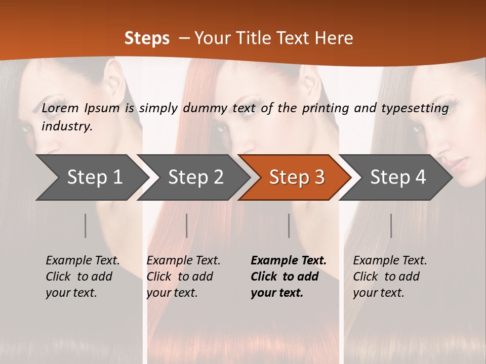 A Beautiful Woman With Long Hair Powerpoint Presentation PowerPoint Template