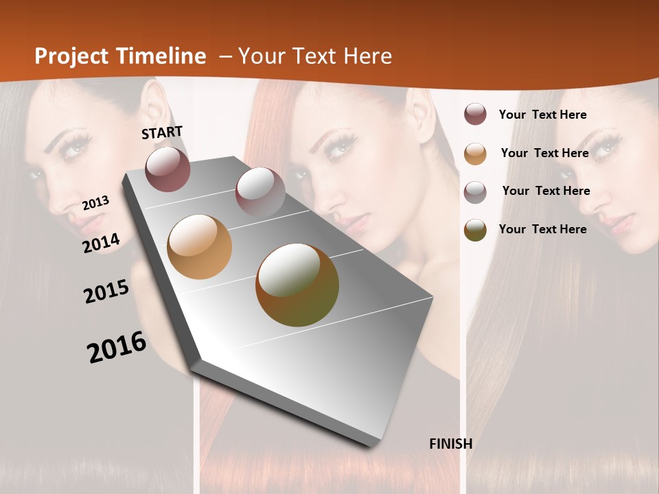 A Beautiful Woman With Long Hair Powerpoint Presentation PowerPoint Template