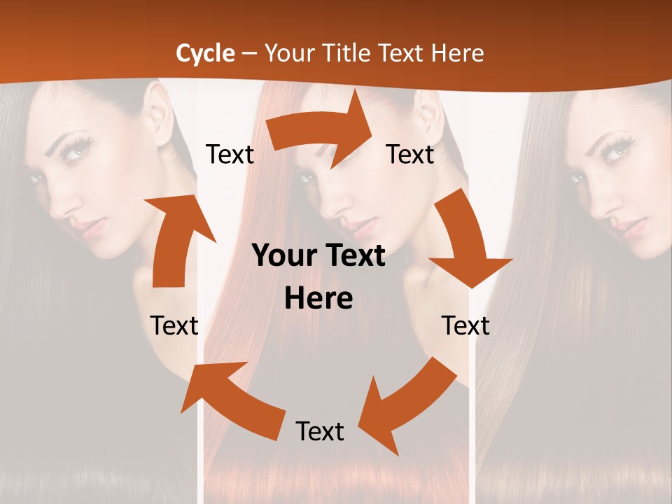 A Beautiful Woman With Long Hair Powerpoint Presentation PowerPoint Template
