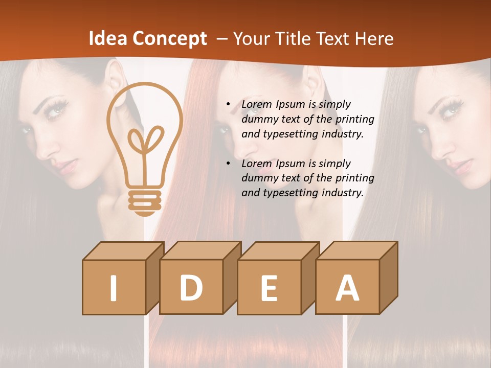 A Beautiful Woman With Long Hair Powerpoint Presentation PowerPoint Template