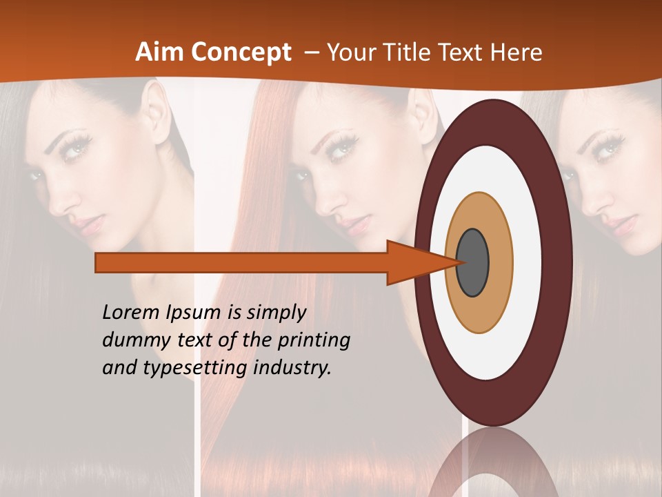 A Beautiful Woman With Long Hair Powerpoint Presentation PowerPoint Template