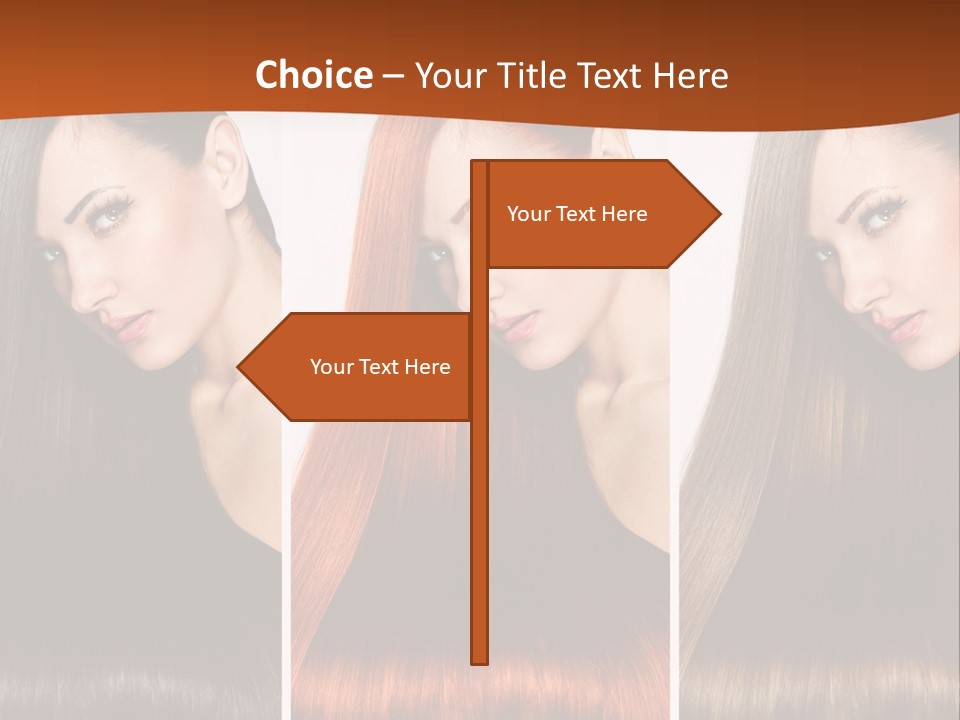 A Beautiful Woman With Long Hair Powerpoint Presentation PowerPoint Template