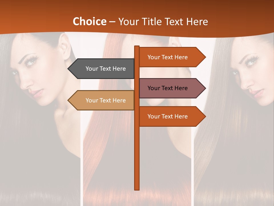 A Beautiful Woman With Long Hair Powerpoint Presentation PowerPoint Template