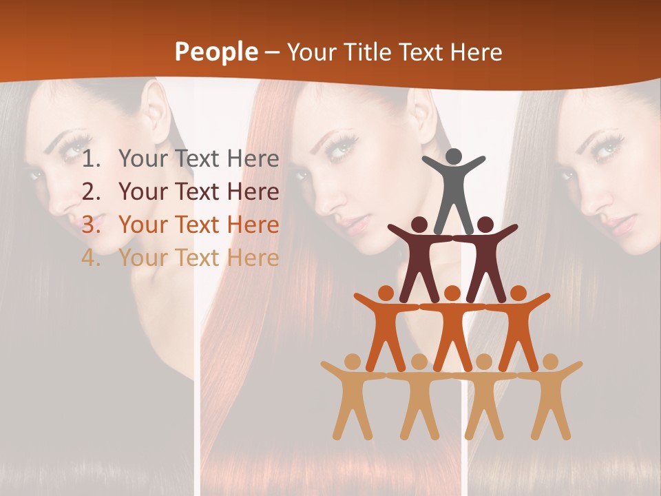 A Beautiful Woman With Long Hair Powerpoint Presentation PowerPoint Template