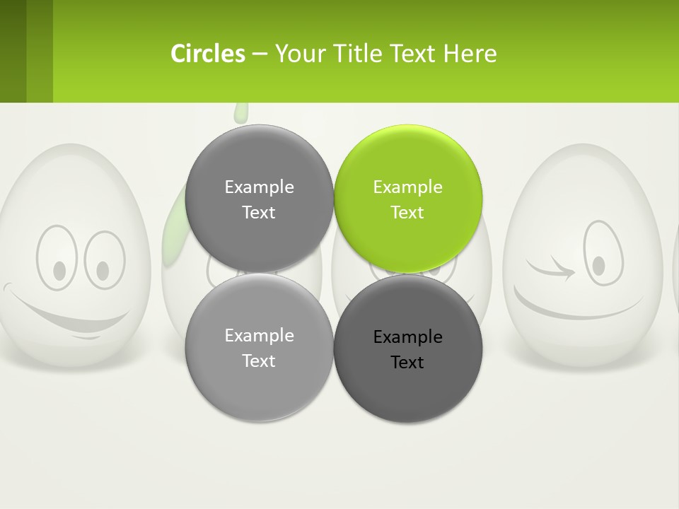 A Group Of Eggs With Faces Painted On Them PowerPoint Template