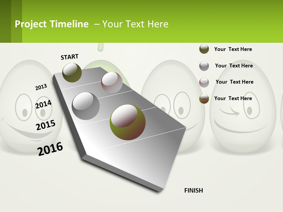 A Group Of Eggs With Faces Painted On Them PowerPoint Template
