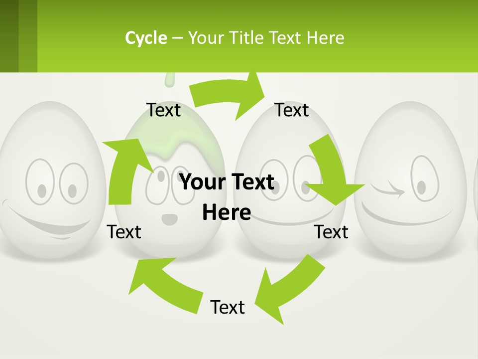 A Group Of Eggs With Faces Painted On Them PowerPoint Template