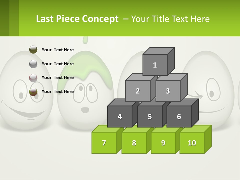 A Group Of Eggs With Faces Painted On Them PowerPoint Template