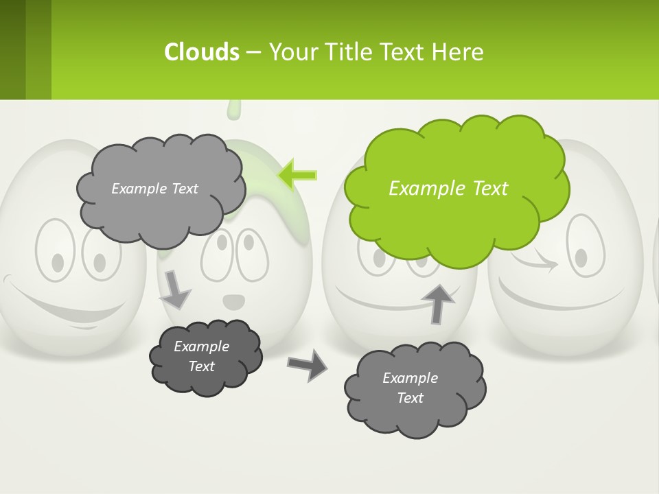 A Group Of Eggs With Faces Painted On Them PowerPoint Template