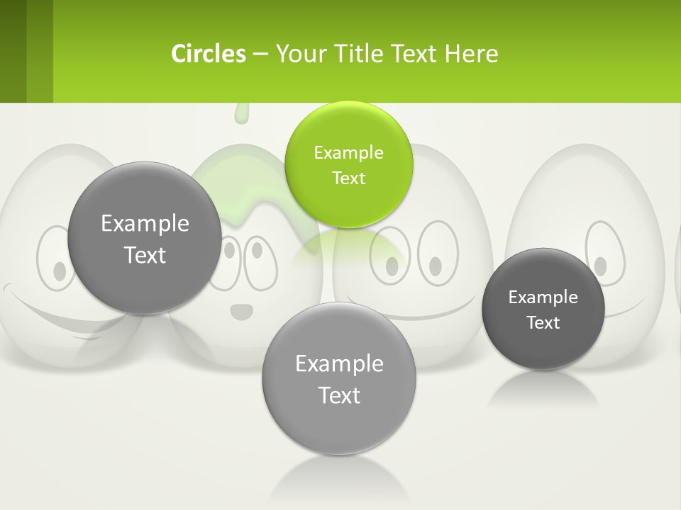 A Group Of Eggs With Faces Painted On Them PowerPoint Template
