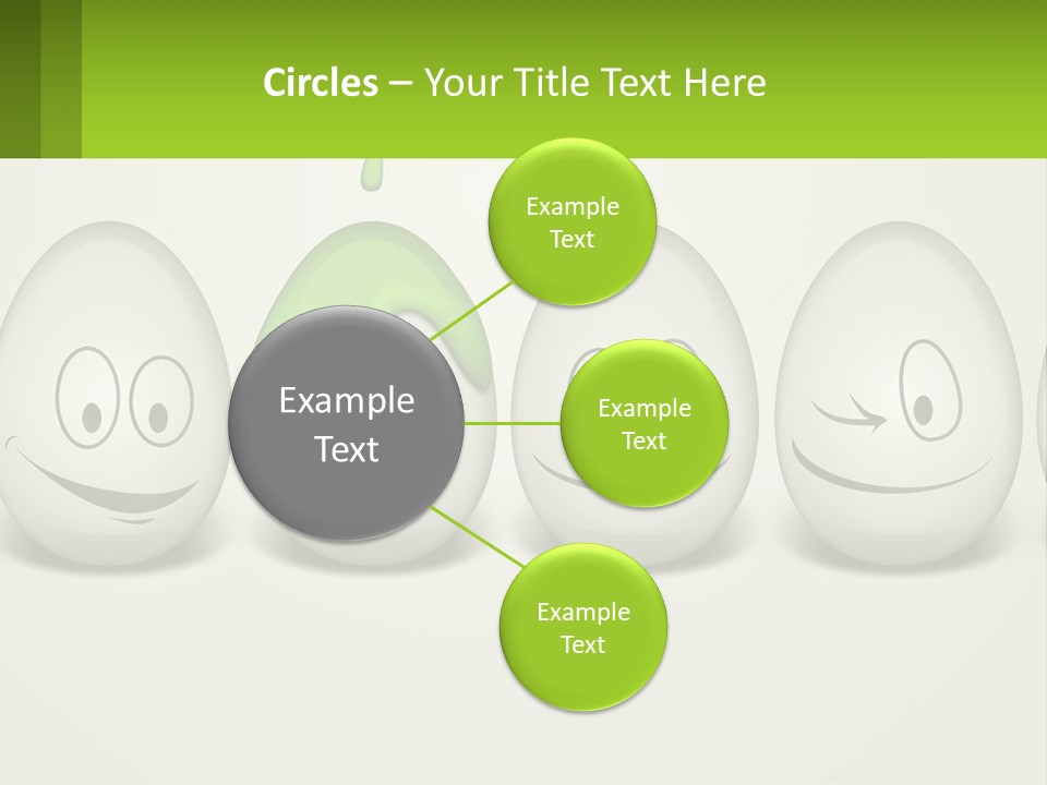 A Group Of Eggs With Faces Painted On Them PowerPoint Template