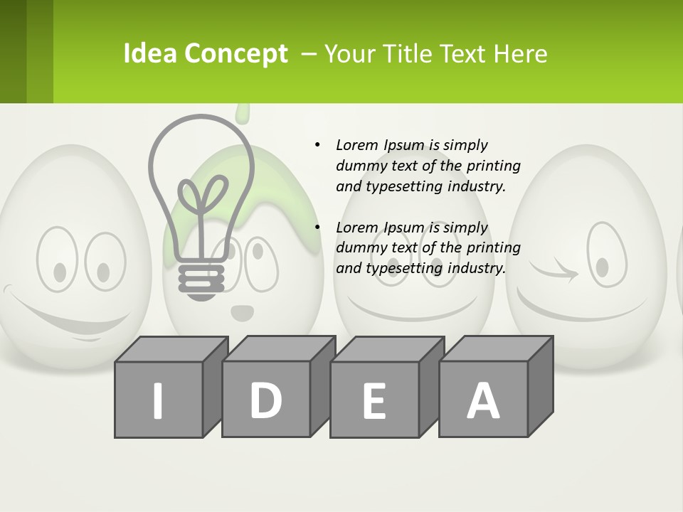 A Group Of Eggs With Faces Painted On Them PowerPoint Template