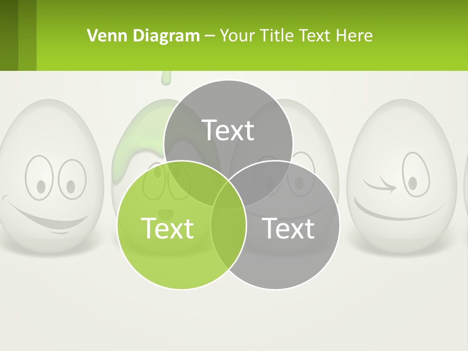 A Group Of Eggs With Faces Painted On Them PowerPoint Template