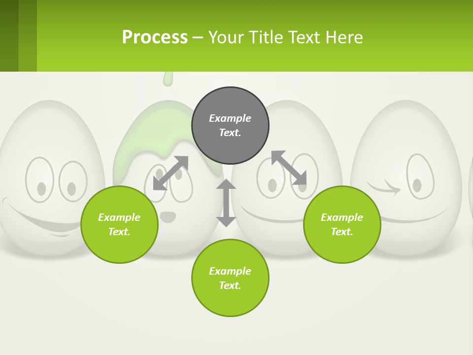 A Group Of Eggs With Faces Painted On Them PowerPoint Template